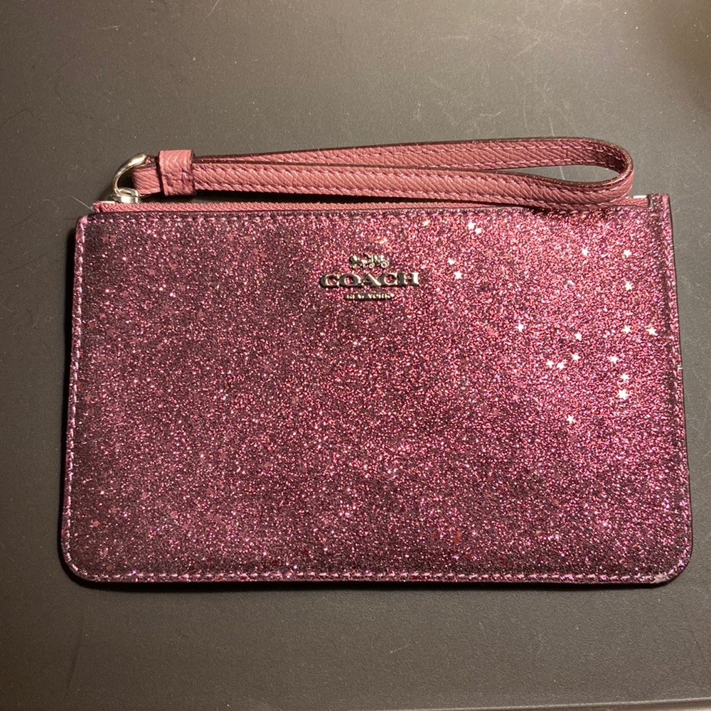 Coach glitter wristlet